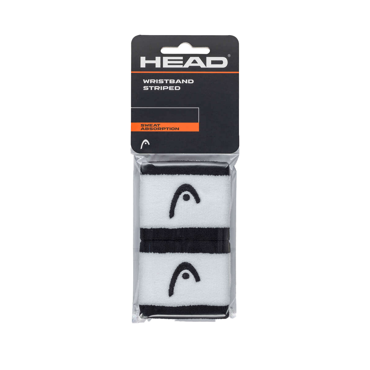 285864-BKWH مچبند هد مدل Head Wristband Striped 2,5" Black / White - Image 1