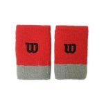 مچبند ویلسون مدل Wilson Extra Wide W Wristband - infrared/alloy/black