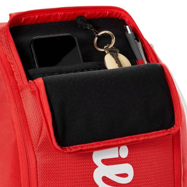 کوله پشتی تنیس ویلسون Wilson super tour red 2025 backpack - Image 6